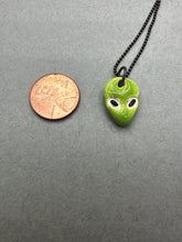 Load image into Gallery viewer, green alien necklace
