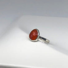 Load image into Gallery viewer, bezel set carnelian ring
