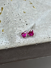 Load image into Gallery viewer, lab grown ruby stud earrings - 3mm
