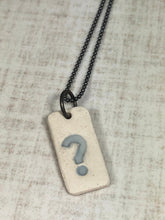 Load image into Gallery viewer, light blue ? pendant
