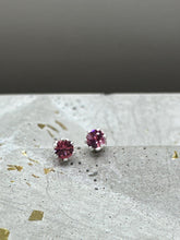 Load image into Gallery viewer, red spinel stud earrings - 3mm
