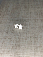 Load image into Gallery viewer, tiny silver turtle earrings
