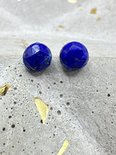 Load image into Gallery viewer, lapis lazuli stud earrings - larger size
