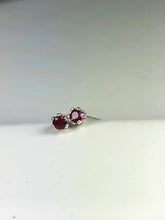Load image into Gallery viewer, ruby stud earrings - 2mm
