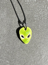 Load image into Gallery viewer, green alien necklace
