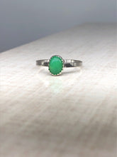 Load image into Gallery viewer, oval green chalcedony ring
