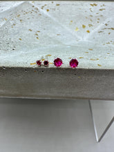 Load image into Gallery viewer, ruby stud earrings - 2mm
