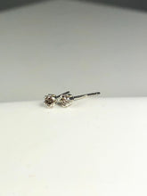 Load image into Gallery viewer, champagne diamond stud earrings - 2mm

