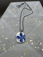 Load image into Gallery viewer, blue flower pendant
