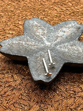 Load image into Gallery viewer, tiny silver 5-pointed star stud earrings
