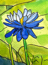 Load image into Gallery viewer, Blue water lilies
