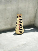 Load image into Gallery viewer, tiny pink and black vase
