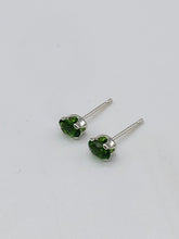 Load image into Gallery viewer, green chrome diopside earrings
