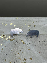 Load image into Gallery viewer, rhinoceros earrings
