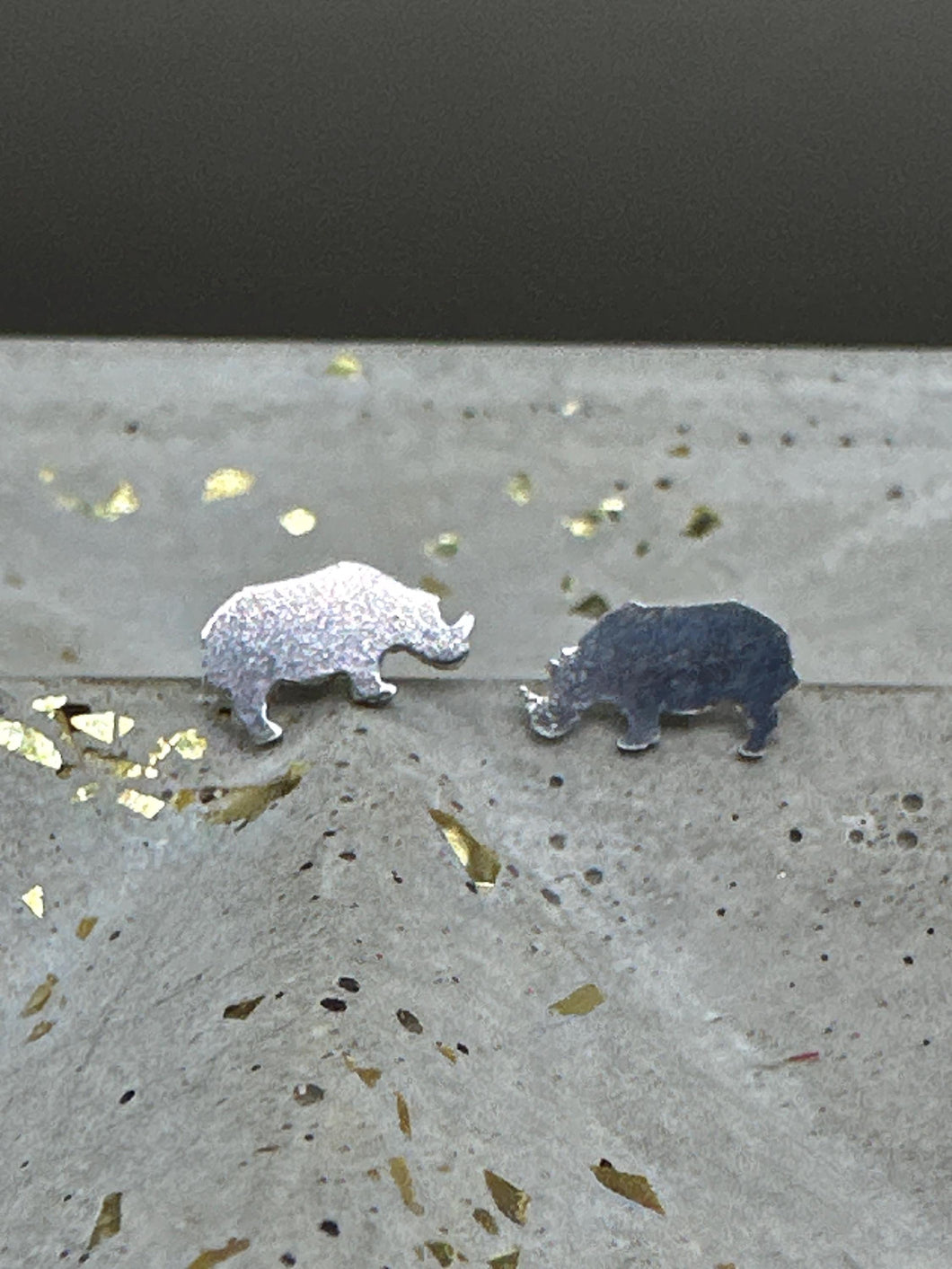 rhinoceros earrings