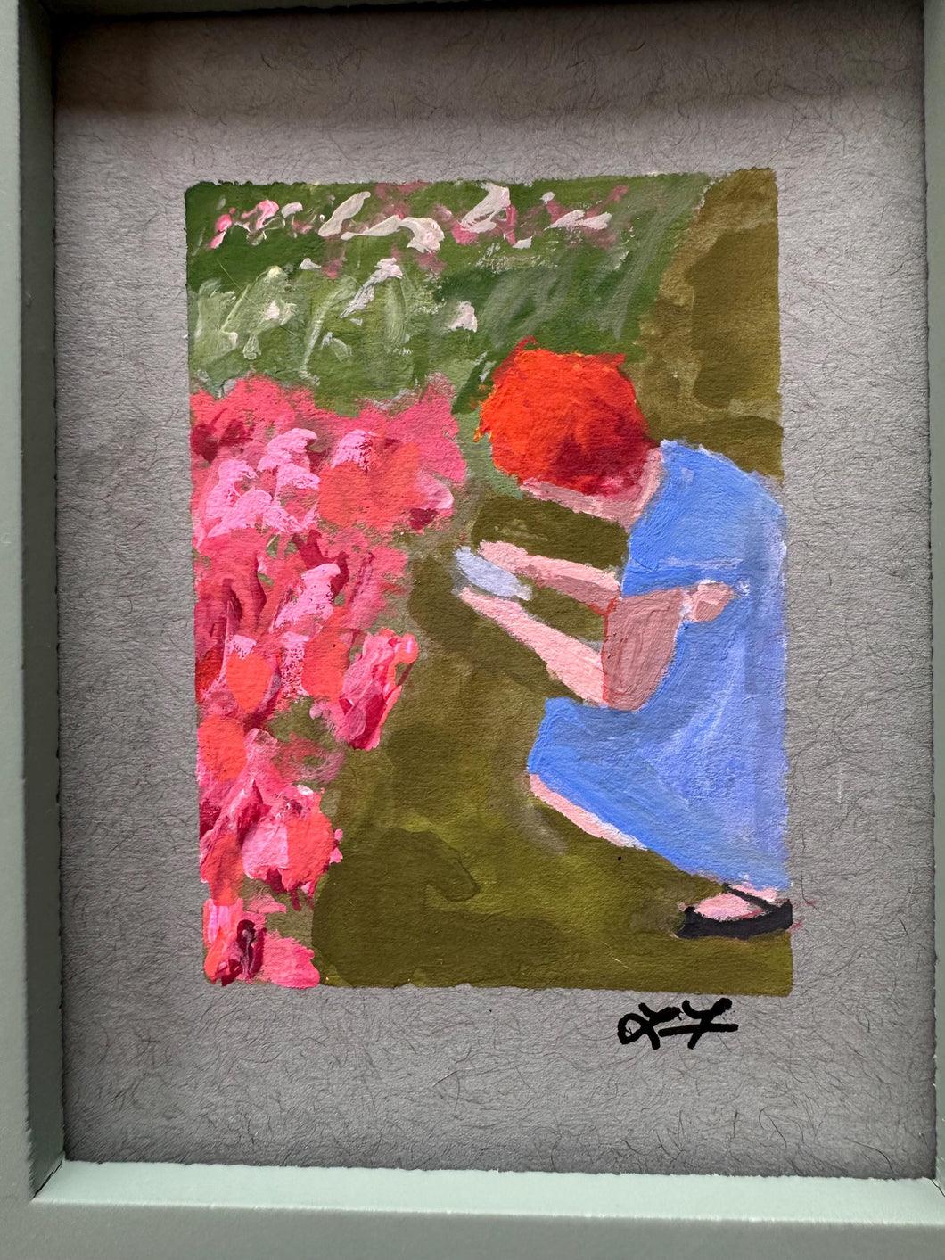 Capturing Tulips  - mini painting