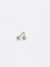 Load image into Gallery viewer, white diamond stud earrings - 2mm
