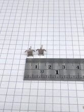Load image into Gallery viewer, tiny silver turtle earrings
