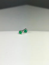 Load image into Gallery viewer, emerald stud earrings - 2mm

