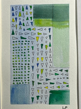 Load image into Gallery viewer, Green and blue triangles
