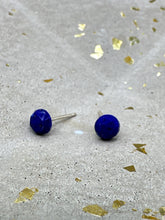 Load image into Gallery viewer, lapis lazuli stud earrings - smaller size
