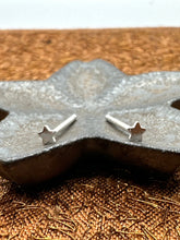 Load image into Gallery viewer, tiny silver 5-pointed star stud earrings
