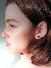 Load image into Gallery viewer, tiny silver turtle earrings
