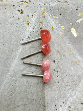 Load image into Gallery viewer, rhodochrosite stud earrings - smaller size

