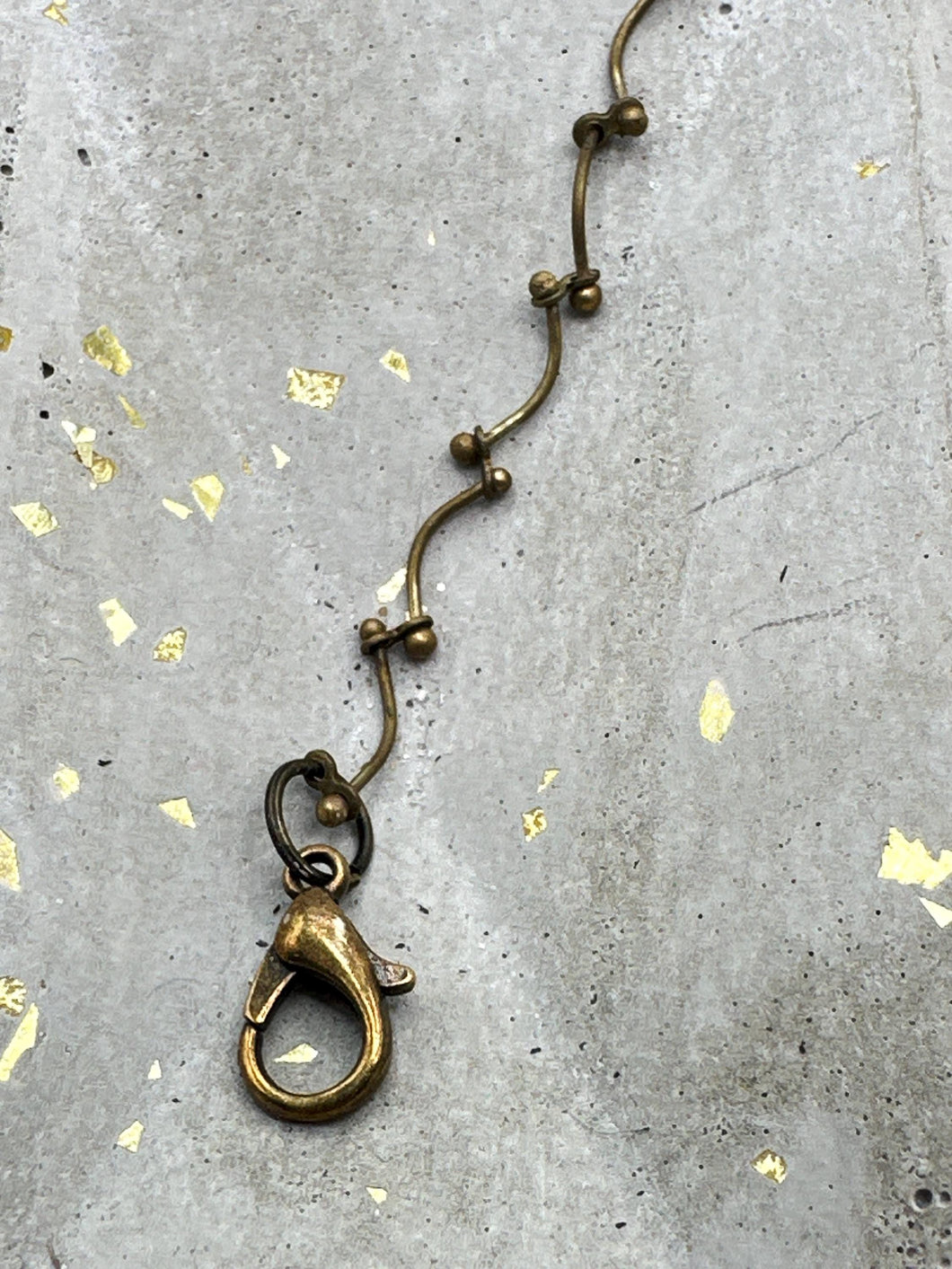 delicate brass chain bracelet