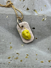 Load image into Gallery viewer, chartreuse cameo pendant
