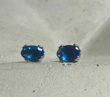 Load image into Gallery viewer, oval apatite stud earrings
