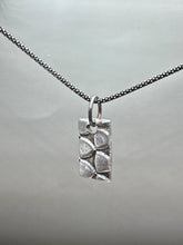 Load image into Gallery viewer, rectangle silver scale necklace
