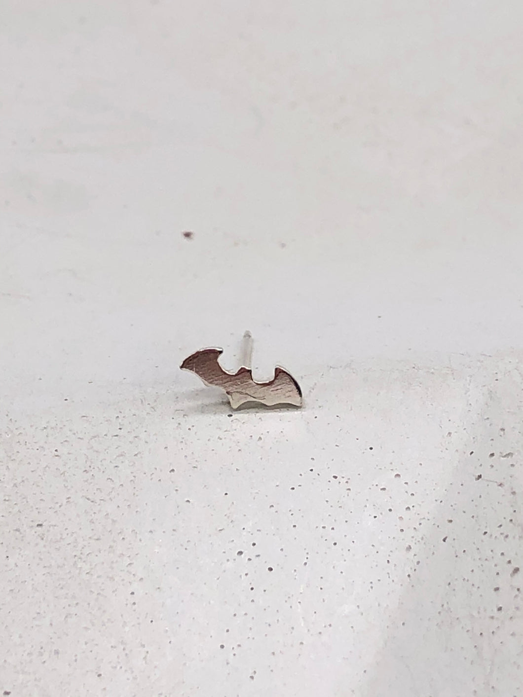 silver bat earring