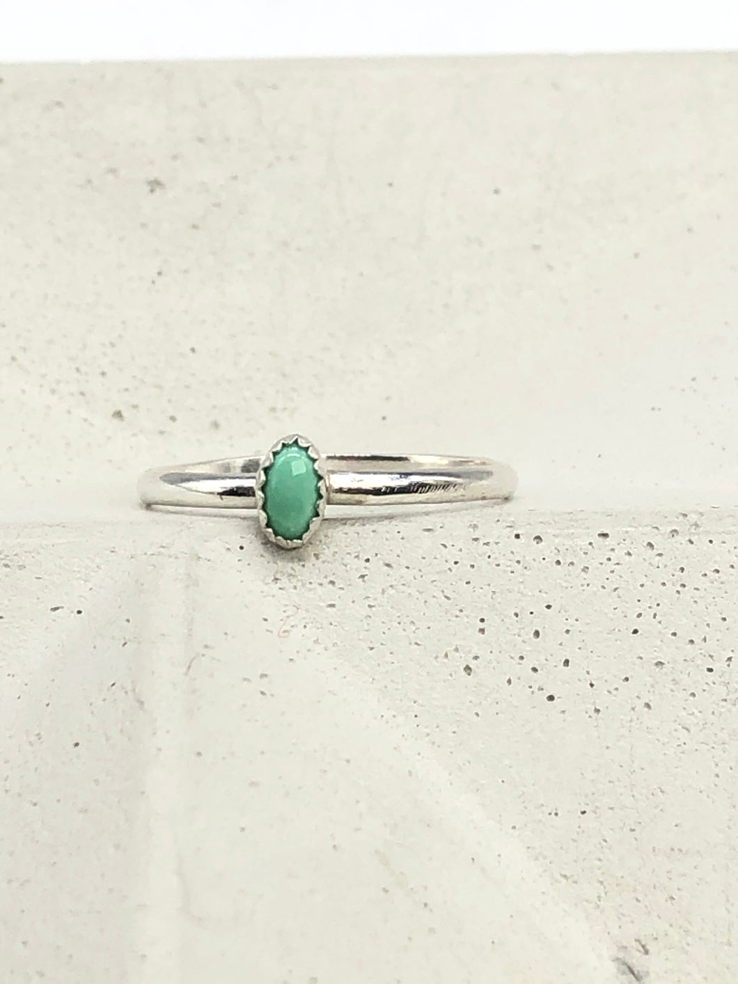 aqua oval turquoise ring