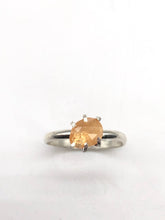 Load image into Gallery viewer, small mandarin garnet and silver ring
