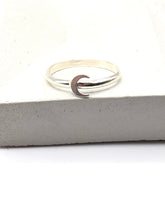 Load image into Gallery viewer, sterling silver moon ring
