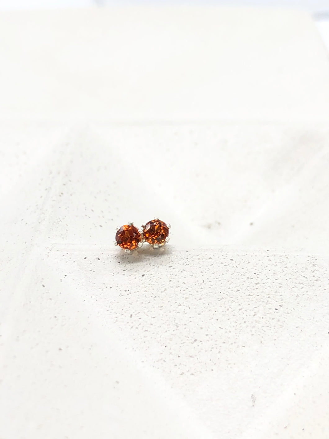 citrine stud earrings