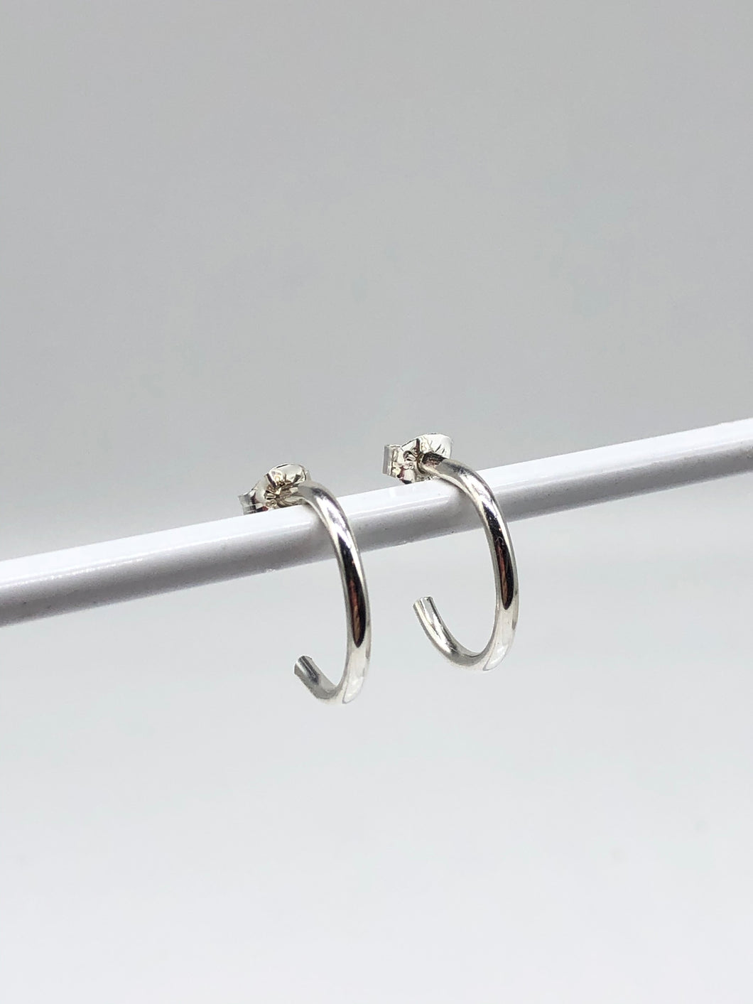 silver hoop earrings