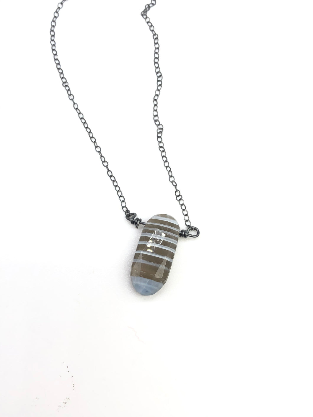 striped opal pendant necklace