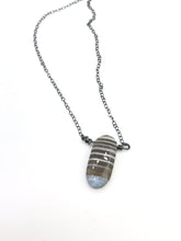 Load image into Gallery viewer, striped opal pendant necklace
