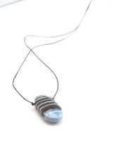 Load image into Gallery viewer, striped opal pendant necklace
