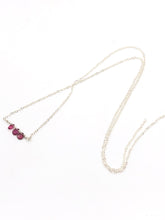 Load image into Gallery viewer, ruby and silver bead necklace
