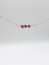 Load image into Gallery viewer, ruby and silver bead necklace
