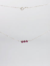 Load image into Gallery viewer, ruby and silver bead necklace
