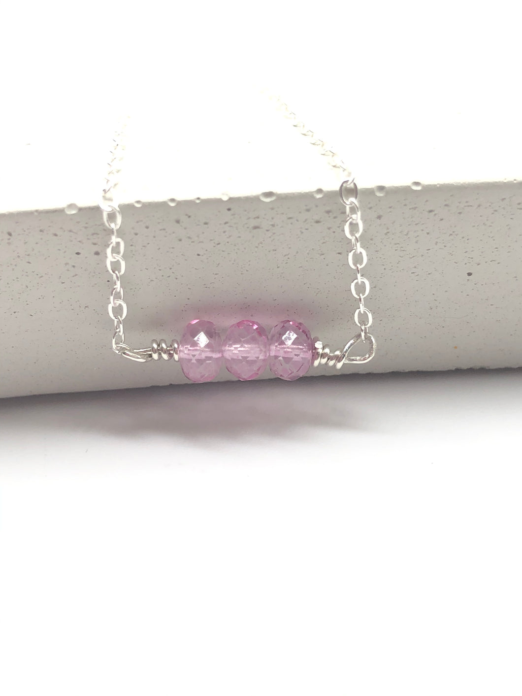 pink topaz necklace