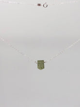 Load image into Gallery viewer, green tourmaline pendant on silver chain
