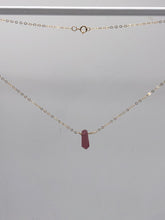 Load image into Gallery viewer, pink tourmaline pendant on gold-filled chain
