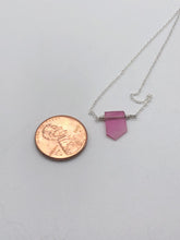 Load image into Gallery viewer, pink tourmaline pendant on silver chain
