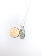 Load image into Gallery viewer, tourmalinated quartz pendant on silver chain
