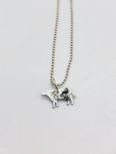 Load image into Gallery viewer, black and silver cow necklace
